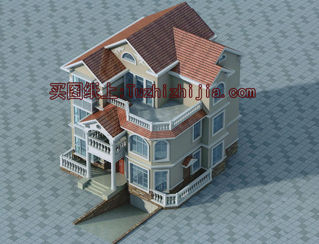 高端三層帶地下室別墅房屋設(shè)計(jì)圖方案及效果圖