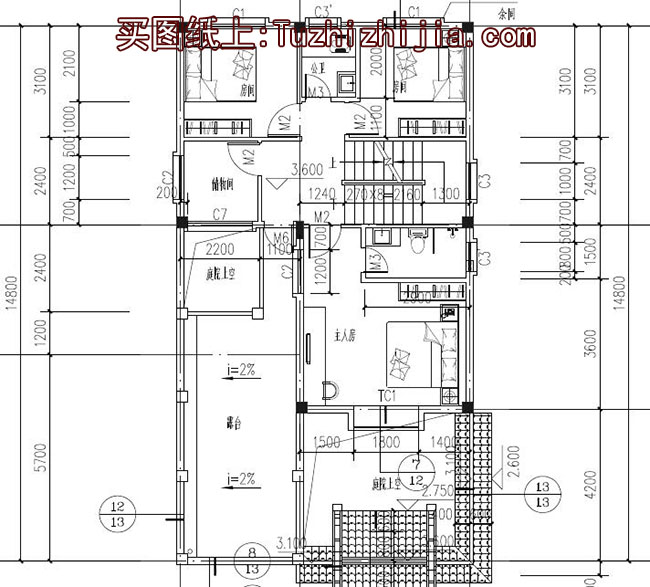 客家風(fēng)格別墅建筑設(shè)計(jì)圖，帶外觀效果圖，帶院子