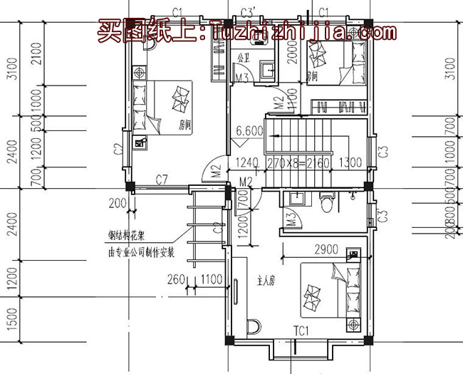 客家風(fēng)格別墅建筑設(shè)計(jì)圖，帶外觀效果圖，帶院子