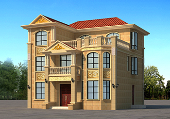 外觀高檔大氣的三層別墅房屋設計圖，高端別墅設計展示