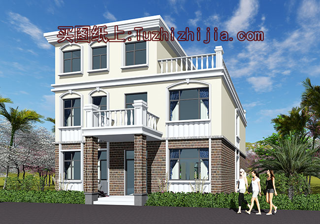 二層半大客廳復式別墅房屋設(shè)計圖，客廳寬闊明亮