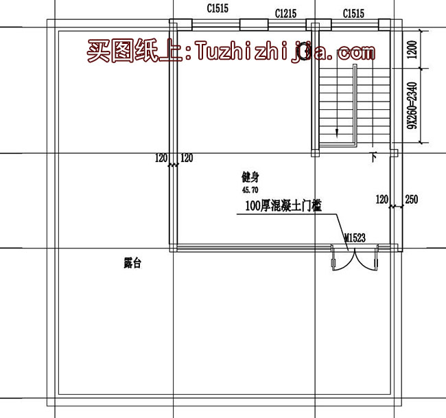 二層半大客廳復式別墅房屋設(shè)計圖，客廳寬闊明亮