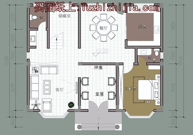 120平現(xiàn)代實(shí)用三層別墅房屋設(shè)計(jì)圖，含外觀效果圖