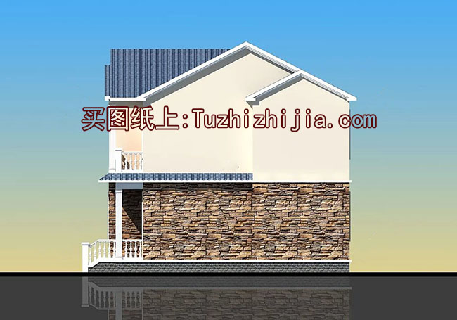 120平二層別墅房屋設(shè)計圖，造型美觀、現(xiàn)代