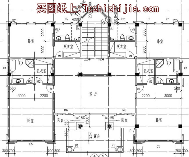 300平四層別墅房屋設(shè)計(jì)圖，含外觀效果圖，大面積、多臥室