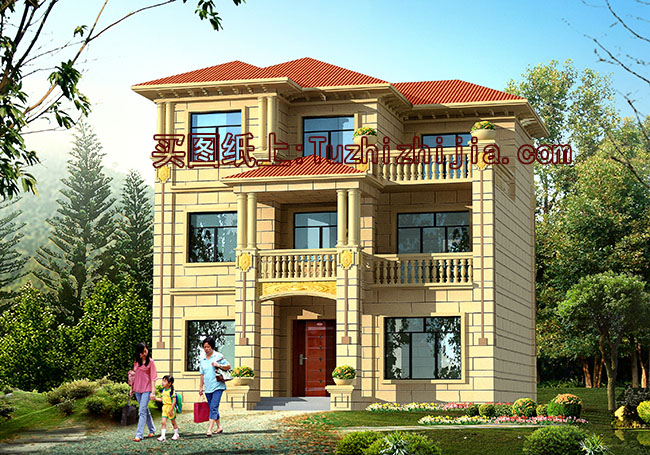 鄉(xiāng)村20萬內(nèi)三層別墅房屋設(shè)計圖，面積適中、戶型經(jīng)典