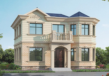 20萬(wàn)以?xún)?nèi)二層歐式小別墅設(shè)計(jì)方案，全套施工圖+效果圖