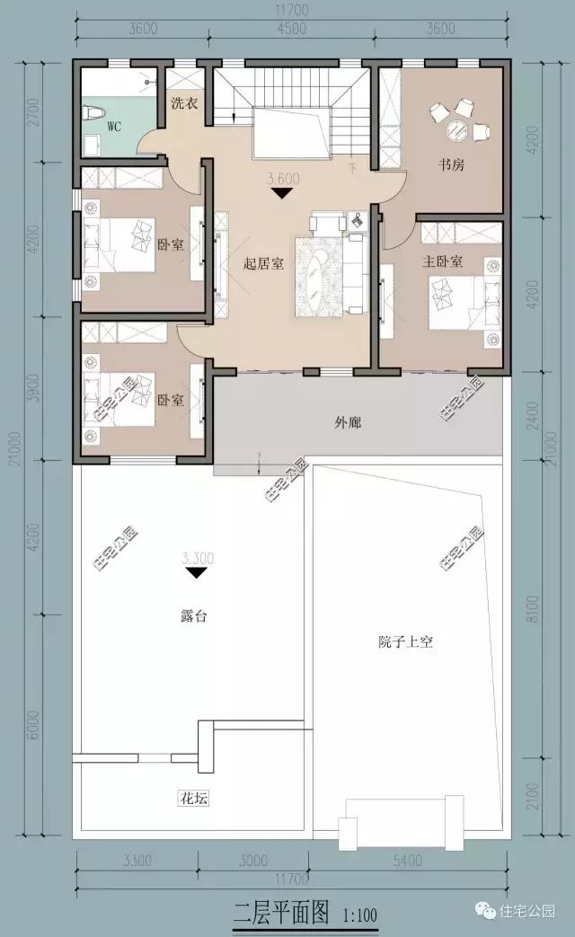 11X21米中式大平層設(shè)計(jì)圖，種花養(yǎng)魚生活悠閑！你是不是也想回家建？