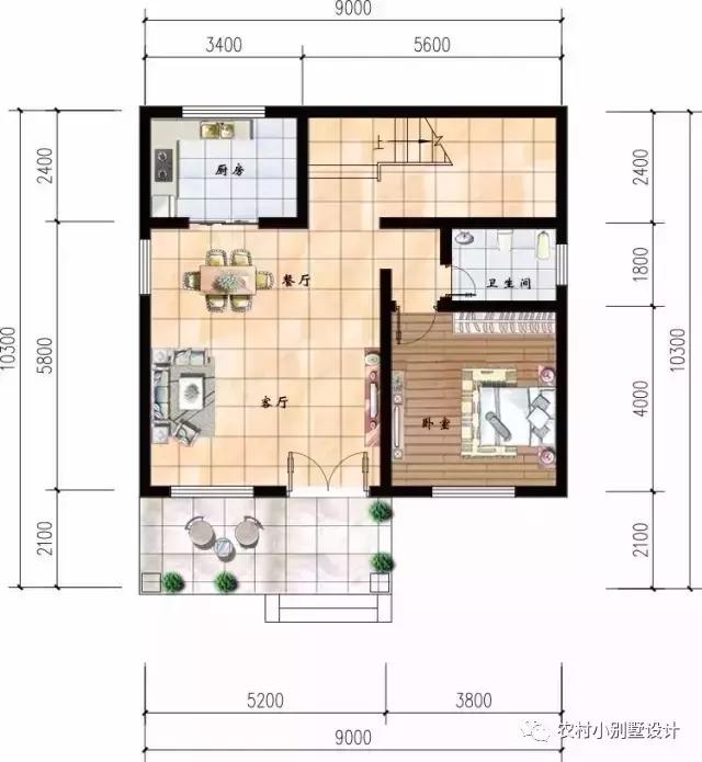 經(jīng)典實(shí)用的農(nóng)村三層小別墅設(shè)計(jì)，簡潔通用戶型，布局完美！