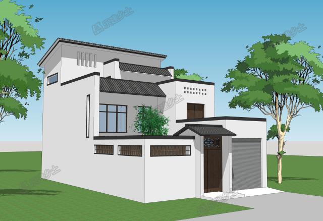 新中式三層住宅設計，戶型合理，造型簡單樸素！