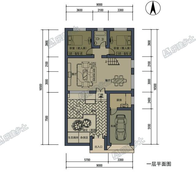 新中式三層住宅設計，戶型合理，造型簡單樸素！
