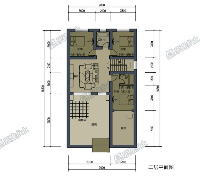 新中式三層住宅設計，戶型合理，造型簡單樸素！