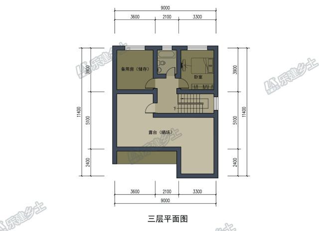 新中式三層住宅設計，戶型合理，造型簡單樸素！