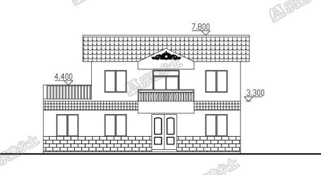 二層農(nóng)村小洋樓設(shè)計(jì)圖，功能齊全，造型美觀！