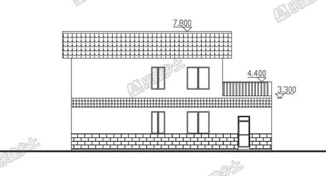 二層農(nóng)村小洋樓設(shè)計(jì)圖，功能齊全，造型美觀！