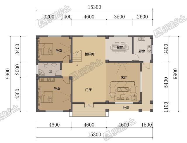 現(xiàn)代簡約二層小洋樓設(shè)計方案，完美布局，大氣美觀！