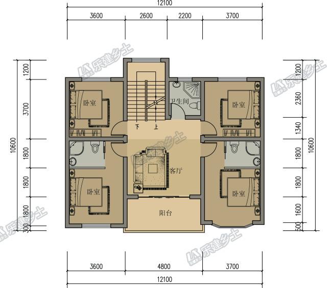 簡歐三層自建房設(shè)計(jì)，簡潔美觀，多代同堂都沒問題！