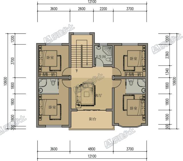 簡歐三層自建房設(shè)計(jì)，簡潔美觀，多代同堂都沒問題！