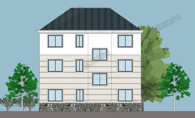 簡歐三層自建房設(shè)計(jì)，簡潔美觀，多代同堂都沒問題！