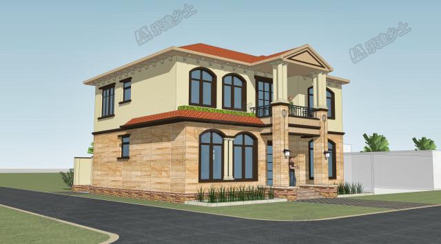 歐式二層別墅設(shè)計(jì)，布局合理，外觀精美！