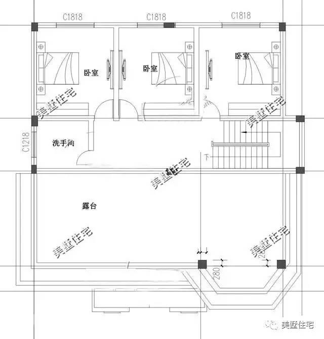 11X11米農(nóng)村豪華別墅設(shè)計(jì)圖，外觀完美，布局合理！