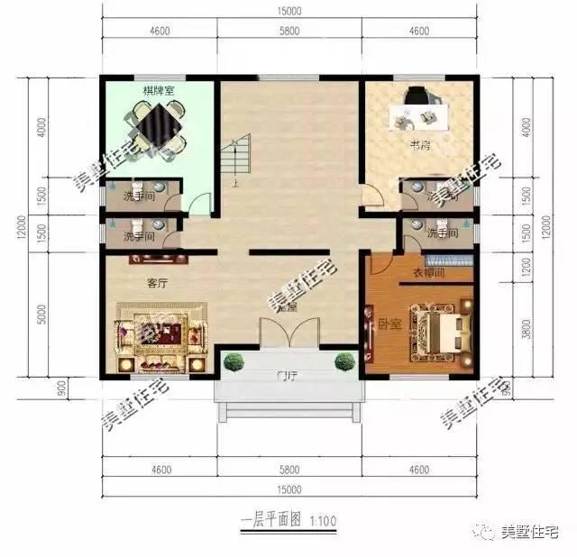 二層農(nóng)村別墅設(shè)計(jì)，5臥室8衛(wèi)生間，第一次見這種戶型！