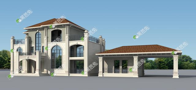 農(nóng)村自建豪華三層別墅設(shè)計施工圖紙，明星豪宅也不過如此！