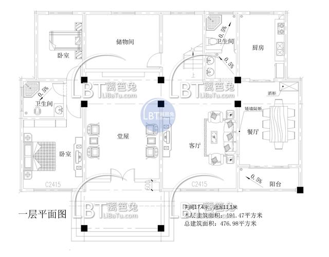 農(nóng)村自建豪華三層別墅設(shè)計施工圖紙，明星豪宅也不過如此！
