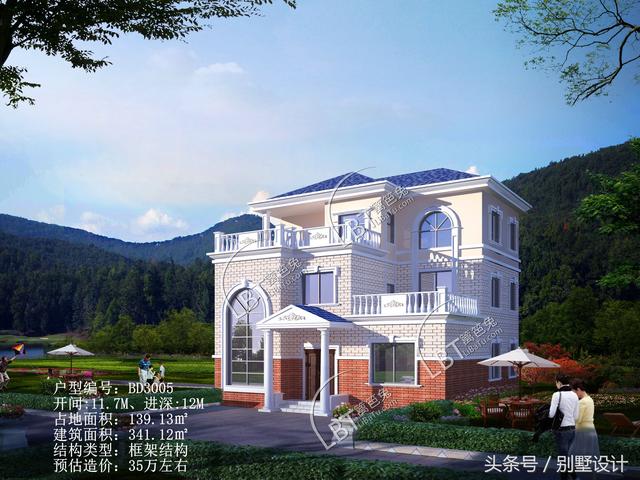 新農(nóng)村自建三層別墅，大氣敞亮，戶型合理，完美利用！