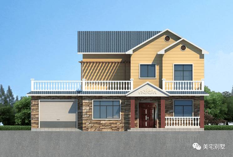 美式田園別墅設(shè)計(jì)圖大全，造價(jià)低，回村里建一棟，安享晚年！