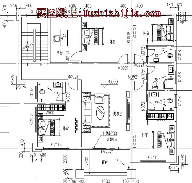 175平大客廳三層別墅房屋設(shè)計(jì)圖，含外觀造型現(xiàn)代，美觀