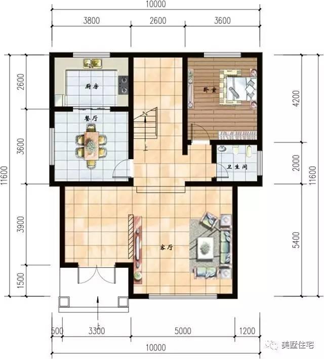 農(nóng)村自建房，大客廳戶型符合農(nóng)村習(xí)慣，主體23萬！