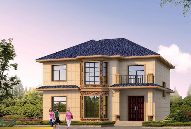 二層農(nóng)村小別墅，帶堂屋、中空客氣，農(nóng)村就要這樣建！