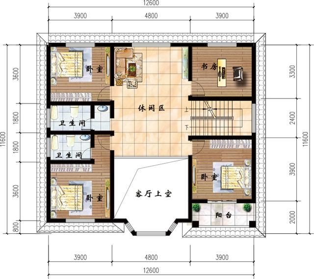 二層農(nóng)村小別墅，帶堂屋、中空客氣，農(nóng)村就要這樣建！