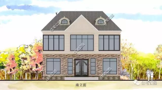 120平農(nóng)村二層坡頂別墅設(shè)計(jì)方案，等地基批了就開(kāi)建！