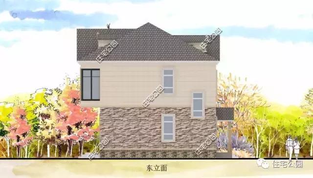 120平農(nóng)村二層坡頂別墅設(shè)計(jì)方案，等地基批了就開(kāi)建！