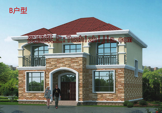 經(jīng)典戶型二層農(nóng)村小別墅設(shè)計(jì)圖，造價(jià)25萬內(nèi)