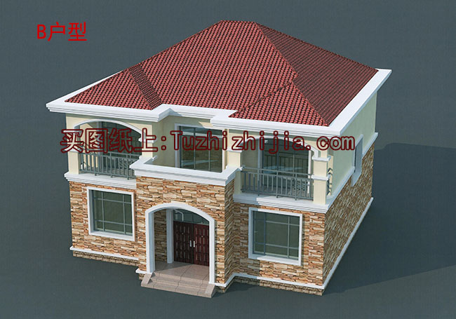 經(jīng)典戶型二層農(nóng)村小別墅設(shè)計(jì)圖，造價(jià)25萬內(nèi)