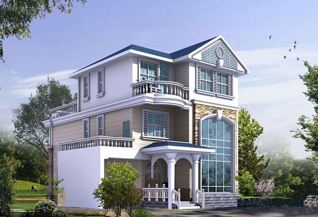 三層現(xiàn)代別墅設(shè)計，帶室外車庫與挑空客廳，實用美觀！