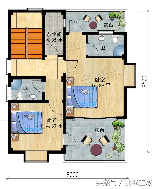 農(nóng)村自建別墅設(shè)計(jì)帶露臺(tái)，教你什么叫享受生活！