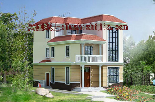 135平三層農村樓房設計圖及效果圖，造價20萬左右