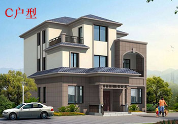 180平大客廳農(nóng)村三層別墅房屋設(shè)計(jì)圖，戶型寬敞明亮