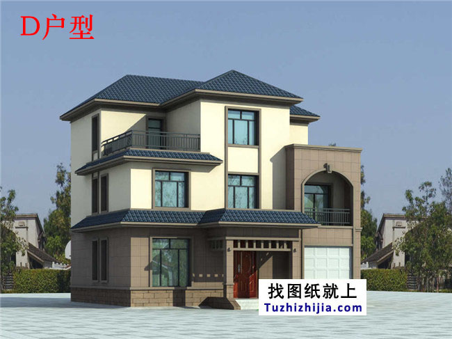 新農(nóng)村三層房屋cad建筑設(shè)計(jì)圖紙，磚混結(jié)構(gòu)