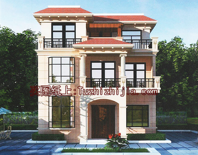 小戶型三層別墅設(shè)計圖，戶型經(jīng)典，外觀精致、美觀