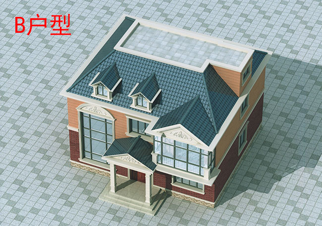 140平方米農(nóng)村二層別墅設(shè)計圖，11.7x11.4米