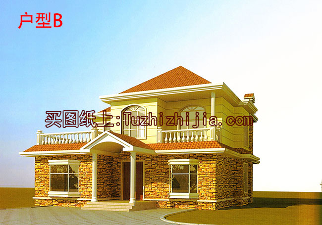 新農(nóng)村兩層帶露臺自建房設(shè)計圖，造價30萬內(nèi)