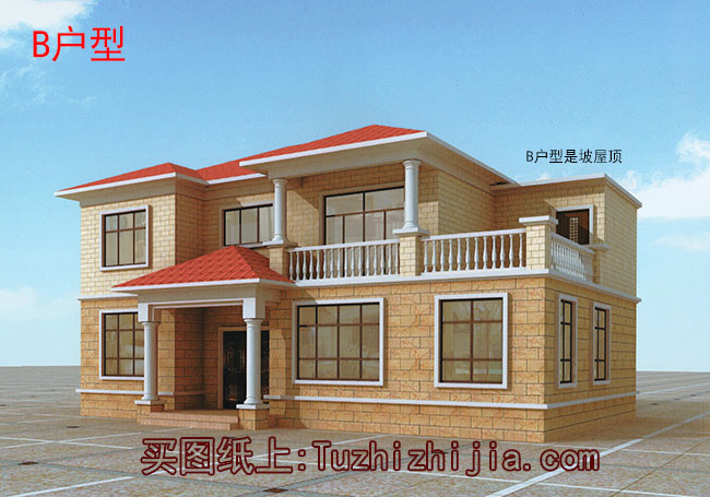 農(nóng)村160平四間兩層樓房設(shè)計圖，全套施工圖+外觀效果圖片