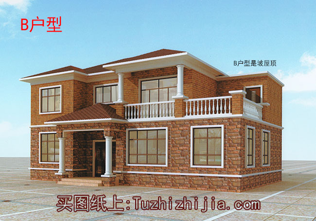 農(nóng)村160平四間兩層樓房設(shè)計圖，全套施工圖+外觀效果圖片