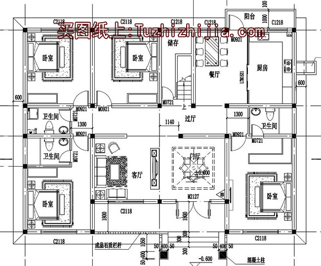 一層帶閣樓鄉(xiāng)村別墅設(shè)計(jì)圖，含外觀效果圖片