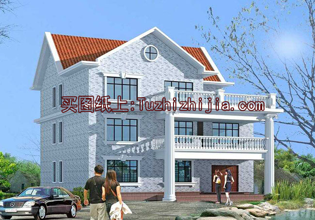 農(nóng)村實用三層樓房外觀圖片+全套施工設計圖